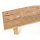 Rustic solid teak long bench about 150cm in length with a naturally distressed unpainted finish