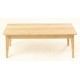 Retro style coffee table made from solid wood and finished with a plain wood finish