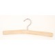 Solid wood coat hanger made from a teak branch with a plain wood finish and a metal hook