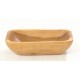 Teak rectangular bowl with a oiled natural wood finish