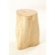 Log Stool made from teak and bleached to give a plain wood finish