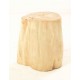 Log Stool made from teak and bleached to give a plain wood finish