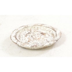 Small White Distressed Wooden 30cm Plate