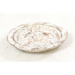 Large White Distressed Wooden 40cm Plate