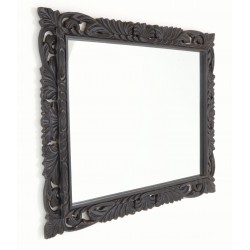 Vintage Ornate Thin Black Mirror