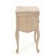 Solid Mahogany Two Drawer Side Table with detail carving and vintage bleached finish