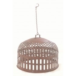 Small Iron Lampshade with chain and unpainted finish