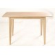 Simple desk or table with 4 tapered legs in a light wood finish