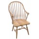 Solid wood vintage windsor chair with a washed finish