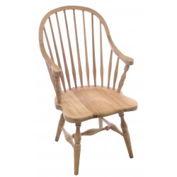 Solid wood vintage windsor chair with a washed finish