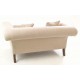 Small Sofa in a Boucle faric with flaired arms and back rest including two cushions