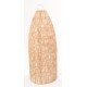 Tall conical shaped lightshade made from ratan and left with the natural colourning