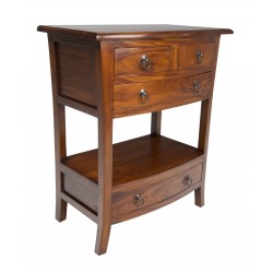 Pacific Telephone Table made from solid mahogany with two drawers over single larger drawer and lower drawer