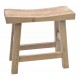 Saddle Stool made from solid wood with a stripped back wood finish