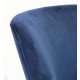 Navy Blue Velvet small armchair with a solid wood frame under the soft velvet upholstery