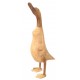 Bamboo duck ornament with a natural wood finish