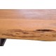 Cross legged coffee table with solid wood top