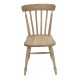 Solid wood farmhouse chair with a slat back and wash finish