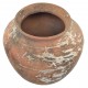 Medium ceramic pot with a rustic weathered finish and wide amphora shape