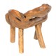 Solid wood chair made from teak roots to give each chair its own individual shape and style