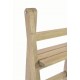 Solid wood shelf unit or bookcase in a step ladder design with a stripped back wood finish
