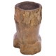 Solid wood reclaimed rice mortar