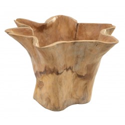 Solid teak decorative bowl made from the root of the teak tree with each unique design