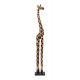 Giraffe ornament made from solid wood and standing 1.5m tall 