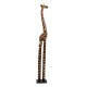 Giraffe ornament made from solid wood and standing 2m tall