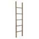 Solid wood display ladder with 5 rungs and a stripped back rustic wood finish
