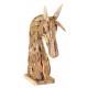 Horses head sculpture made from reclaimed teak wood with a wonderful rustic feel