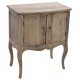 Mahogany two door side table or small cabinet with cabriole legs in a stripped back vintage finish
