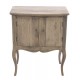 Mahogany two door side table or small cabinet with cabriole legs in a stripped back vintage finish