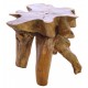 Solid wood small coffee table made from the root of a teak tree each table is unique in design with a polished finish