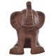 Small Sitting Terracotta Elephant with raised trunk in white or brown colour