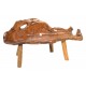 Solid wood bench made from teak root bench with an idividual style and shape