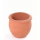 Hand made terracotta plant pot with a shallow stylised face