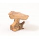 Teak ornament in the style of growing mushrooms made from reclaimed teak